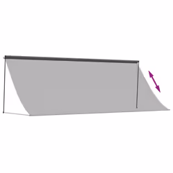 vidaXL Retractable Awning Privacy Screen Anthracite 400x150 cm Fabric & Steel - Additional view 5