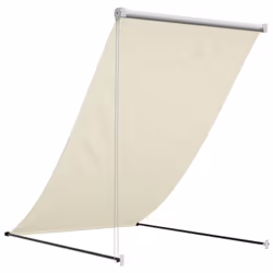 vidaXL Retractable Awning Privacy Screen Cream 150x150 cm Fabric and Steel - Additional view 4
