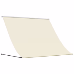 vidaXL Retractable Awning Privacy Screen Cream 200x150 cm Fabric and Steel