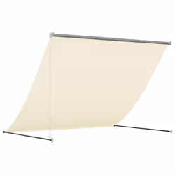 vidaXL Retractable Awning Privacy Screen Cream 200x150 cm Fabric and Steel - Additional view 4