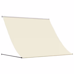 vidaXL Retractable Awning Privacy Screen Cream 250x150 cm Fabric and Steel