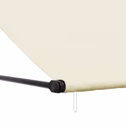 vidaXL Retractable Awning Privacy Screen Cream 300x150 cm Fabric and Steel - Additional view 6