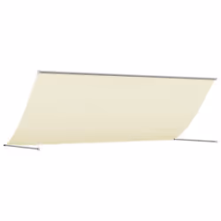 vidaXL Retractable Awning Privacy Screen Cream 400x150 cm Fabric and Steel - Additional view 4