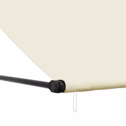 vidaXL Retractable Awning Privacy Screen Cream 400x150 cm Fabric and Steel - Additional view 6