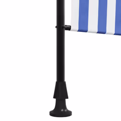 vidaXL Outdoor Roller Blind Roller Shade Blackout Blue & White Fabric & Steel - Additional view 7