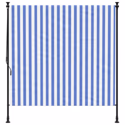 vidaXL Outdoor Roller Blind Garden Roller Shade Blackout UV Fabric and Steel - blue, 150 x 270 cm - Additional view 2
