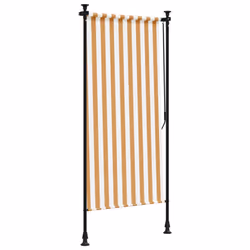 vidaXL Outdoor Roller Blind Garden Roller Shade Blackout UV Fabric and Steel - orange, 100 x 270 cm - Additional view 4