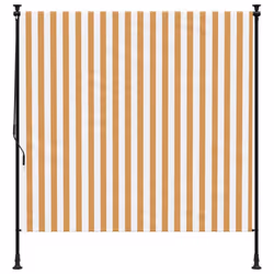 vidaXL Outdoor Roller Blind Garden Roller Shade Blackout UV Fabric and Steel - orange, 150 x 270 cm - Additional view 2