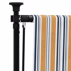 vidaXL Outdoor Roller Blind Roller Shade Yellow and White Fabric and Steel - Additional view 6
