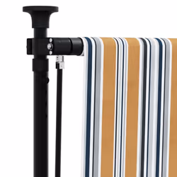 vidaXL Outdoor Roller Blind Roller Shade Yellow and White Fabric and Steel - Additional view 6