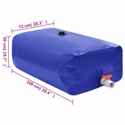 Collapsible Water Tank PVC Water Storage Collecting Tank Unit 3000 L/6000 L - blue, 360 l - Additional view 6