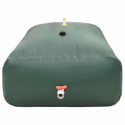 Collapsible Water Tank PVC Water Storage Collecting Tank Unit 3000 L/6000 L - green, 2100 l