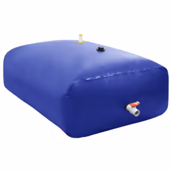 Collapsible Water Tank PVC Water Storage Collecting Tank Unit 3000 L/6000 L - blue, 2100 l