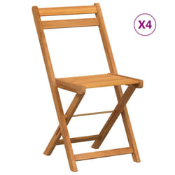 vidaXL Folding Bistro Chairs Garden Chair Outdoor Chair Solid Wood Acacia - 4 pcs