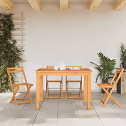 vidaXL Folding Bistro Chairs Garden Chair Outdoor Chair Solid Wood Acacia - 4 pcs