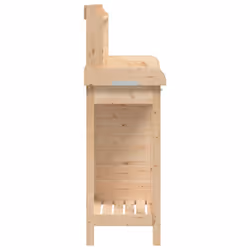 vidaXL Potting Table with Cabinet Potting Bench Plant Table Solid Wood Fir - brown - Additional view 7