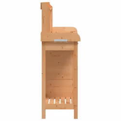 vidaXL Potting Table with Cabinet Potting Bench Plant Table Solid Wood Fir - dark and brown - Additional view 6