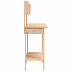 vidaXL Potting Table with Sink Potting Bench Plant Table Grey Solid Wood Fir - brown - Additional view 7