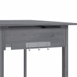 vidaXL Potting Table with Sink Potting Bench Plant Table Grey Solid Wood Fir - black - Additional view 9