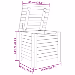 vidaXL Storage Box with Lid Blanket Box Storage Chest White Solid Wood Pine