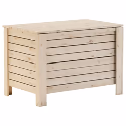vidaXL Storage Box with Lid Blanket Box Storage Chest Toy Box Solid Wood Pine - Additional view 5