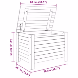 vidaXL Storage Box with Lid Blanket Box Storage Chest Toy Box Solid Wood Pine - Additional view 8