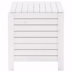 vidaXL Storage Box with Lid Blanket Box Storage Chest White Solid Wood Pine - Additional view 4