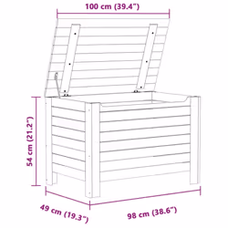 vidaXL Storage Box with Lid Blanket Box Storage Chest White Solid Wood Pine - Additional view 8