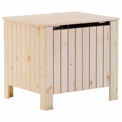 vidaXL Storage Box with Lid Blanket Box Storage Tool Chest Solid Wood Pine - vertical stripes, 60 x 49 x 54 cm