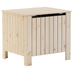 vidaXL Storage Box with Lid Blanket Box Storage Tool Chest Solid Wood Pine - vertical stripes, 60 x 49 x 54 cm