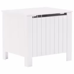 vidaXL Storage Box with Lid Blanket Box Storage Chest White Solid Wood Pine