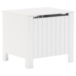 vidaXL Storage Box with Lid Blanket Box Storage Chest White Solid Wood Pine