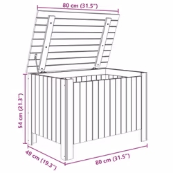 vidaXL Storage Box with Lid Blanket Box Storage Chest Toy Box Solid Wood Pine - Additional view 8