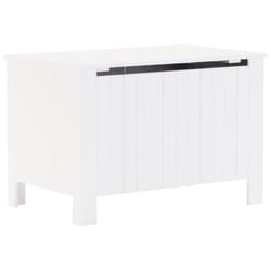 vidaXL Storage Box with Lid Blanket Box Storage Chest White Solid Wood Pine