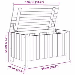 vidaXL Storage Box with Lid Blanket Box Storage Chest Toy Box Solid Wood Pine