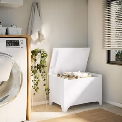 vidaXL Storage Box with Lid Blanket Box Storage Chest White Solid Wood Pine