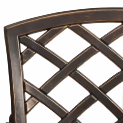 vidaXL Garden Chairs Patio Outdoor Dining Chair 6 pcs Cast Aluminium Bronze - Additional view 7