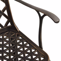vidaXL Garden Chairs Patio Outdoor Dining Chair 6 pcs Cast Aluminium Bronze - Additional view 8