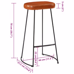 vidaXL Bar Set 3 Piece Bar Table and Chairs Solid Rough Wood Mango and Metal