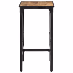 vidaXL Bar Set 3 Piece Bar Table and Chairs Solid Rough Wood Mango and Metal - Additional view 7