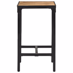 vidaXL Bar Set 3 Piece Bar Table and Chairs Solid Rough Wood Mango and Metal - Additional view 8