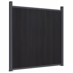 vidaXL Fence Panel Outdoor Patio Fence Wall Board Garden Fence Post Grey WPC