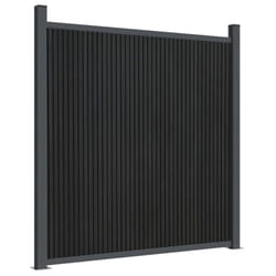 vidaXL Fence Panel Outdoor Patio Fence Wall Board Garden Fence Post Grey WPC