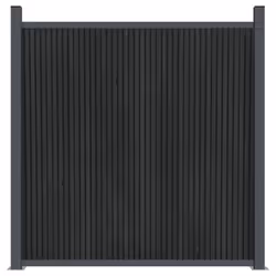 vidaXL Fence Panel Outdoor Patio Fence Wall Board Garden Fence Post Grey WPC - Additional view 6