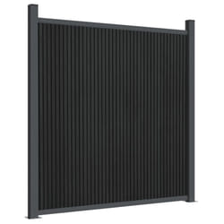vidaXL Fence Panel Patio Outdoor Fence Board Garden Picket Fence Grey WPC