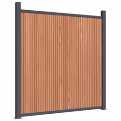 vidaXL Fence Panel Outdoor Patio Fence Wall Board Garden Fence Post Brown WPC