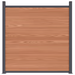 vidaXL Fence Panel Outdoor Patio Fence Wall Board Garden Fence Post Brown WPC - Additional view 6