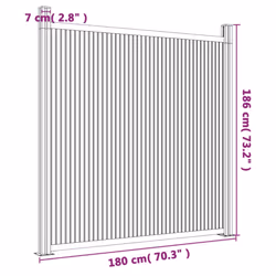 vidaXL Fence Panel Outdoor Patio Fence Wall Board Garden Fence Post Brown WPC - Additional view 7