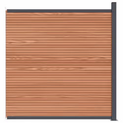 vidaXL Fence Panel Patio Outdoor Fence Board Garden Picket Fence Brown WPC - Additional view 6