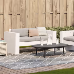 vidaXL Garden Sofa 2-Seater Balcony Outdoor Sofa Chair White Solid Wood Pine